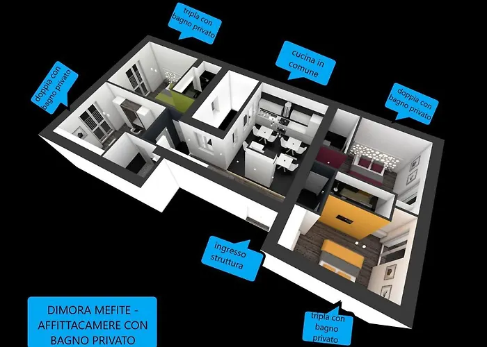 Dimora Mefite-camere Con Bagno Privato E Self Check-in Πανσιόν 3*